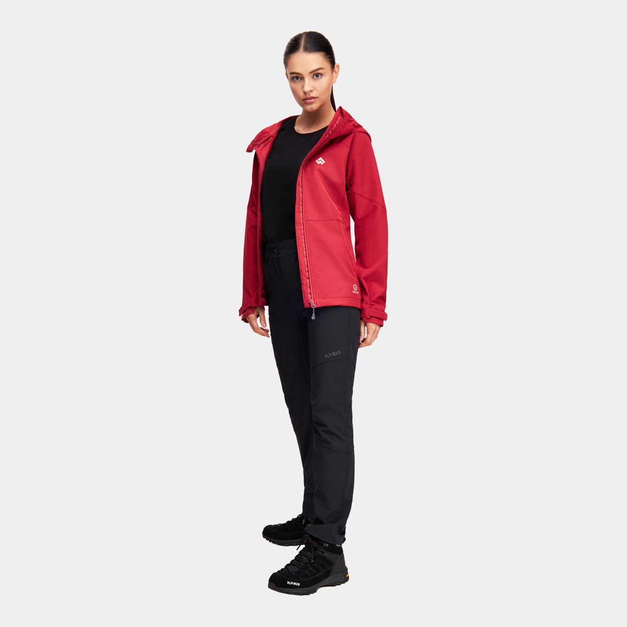 Kurtka damska softshell Alpinus Majadita lekka turystyczna DWR L Rozmiar L