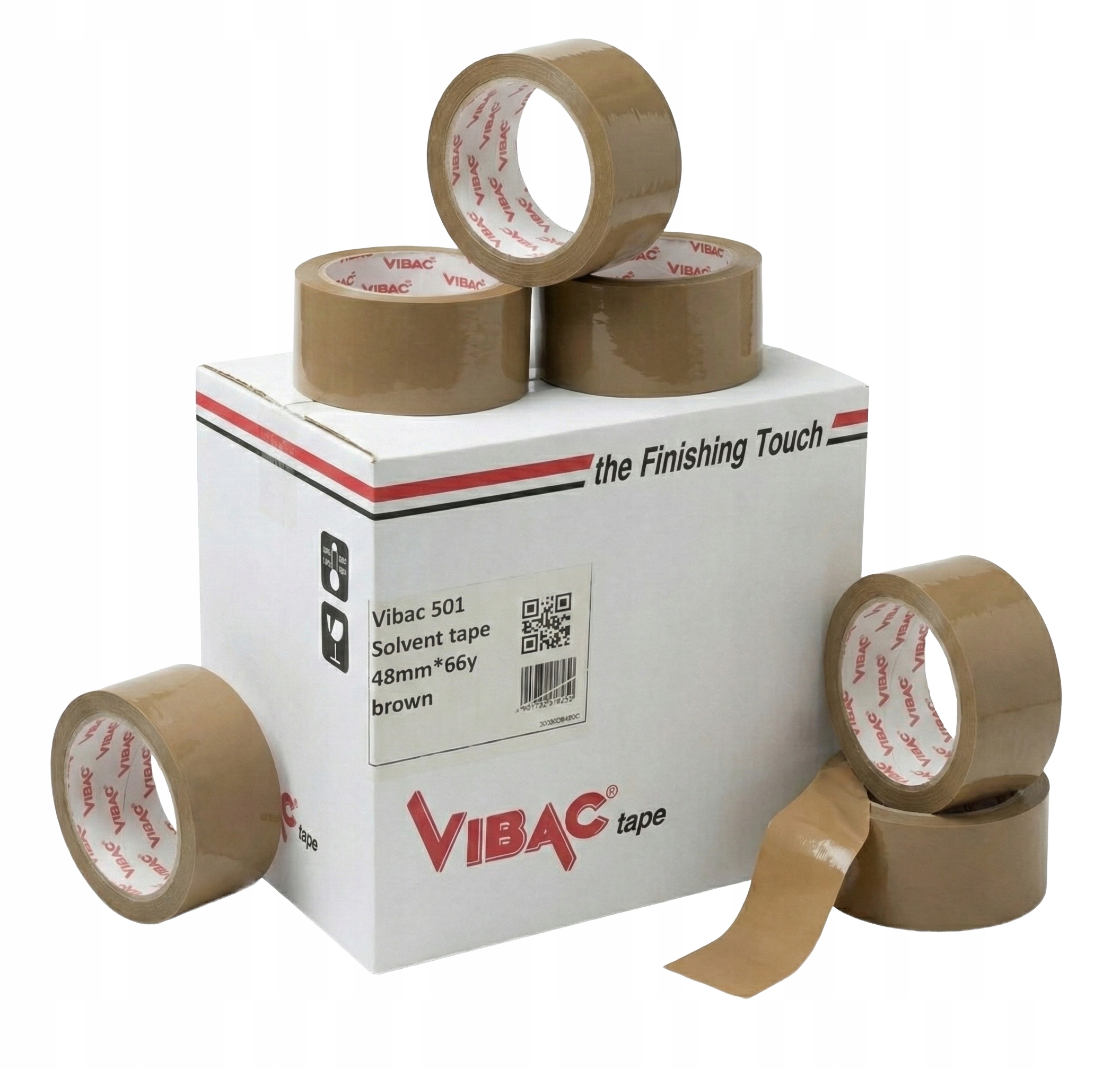Taśma Klejąca Vibac Brąz 48/66y Solvent Kauczuk Brązowa Zestaw 36 Sztuk