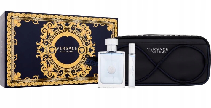 Versace Pour Homme 100+10ml Edt Woda Toaletowa Kosmetyczka Zestaw Męski