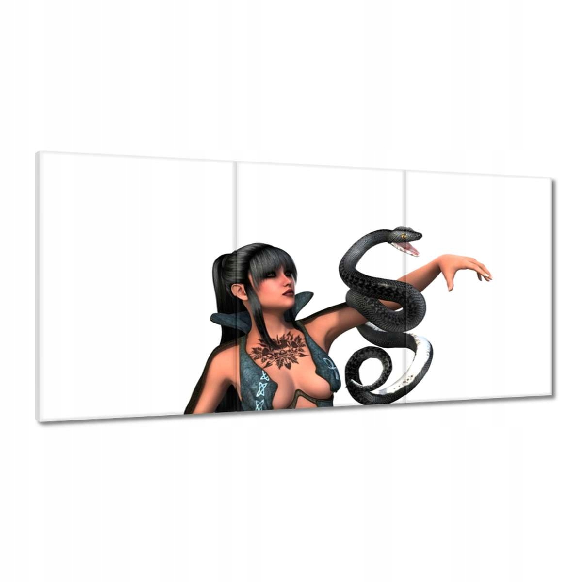 Obrazy 180x90 Dievča s hadom