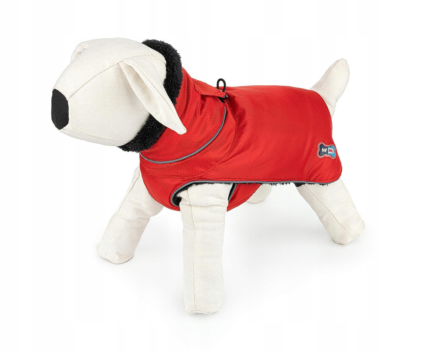 Levně Teplá bunda pro Psa na zimu Měkký Límec červená Xs 30 cm