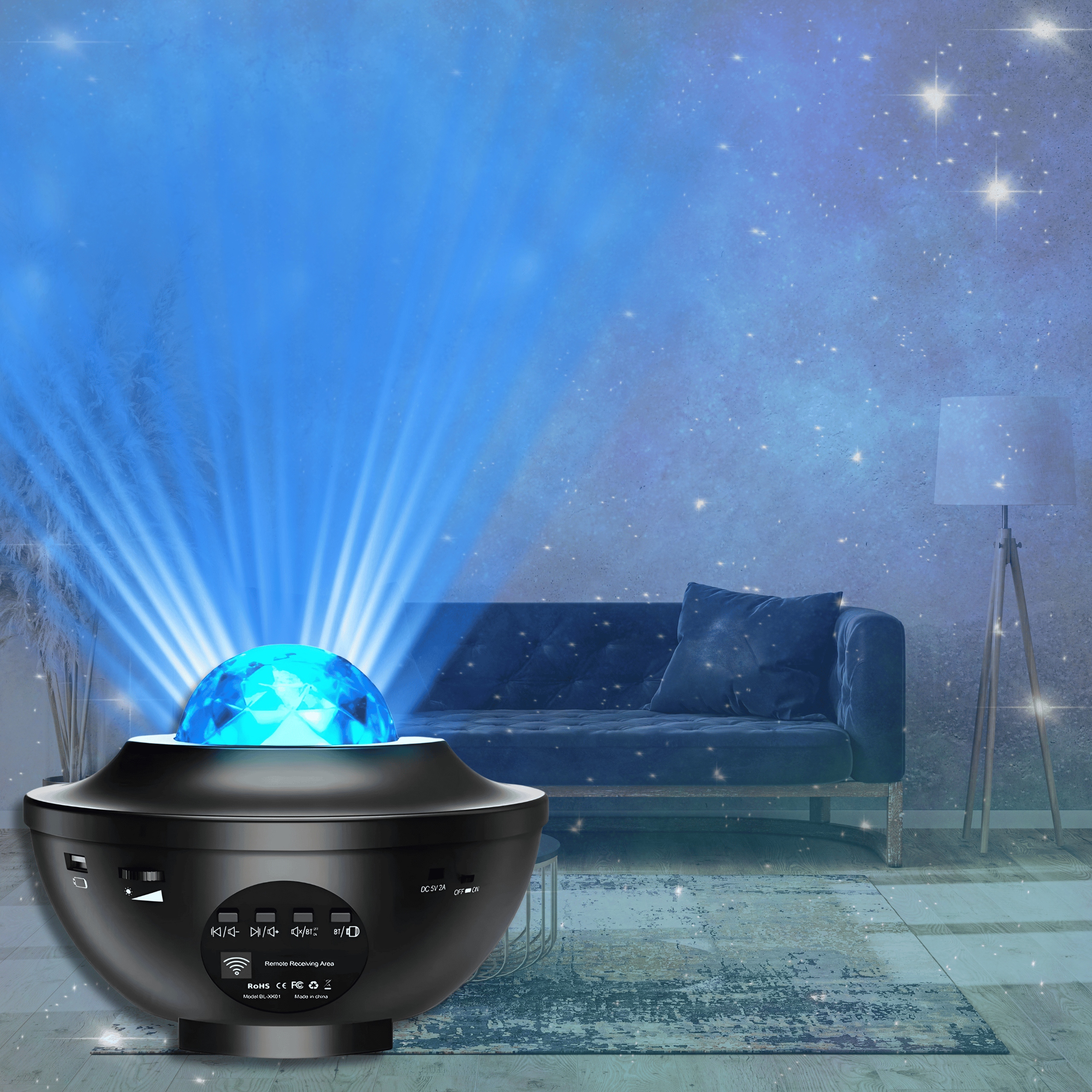 PROJEKTOR GWIAZD LAMPKA NOCNA LED GŁOŚNIK USB RZUTNIK NIEBA PILOT BLUETOOTH EAN (GTIN) 5906530981541