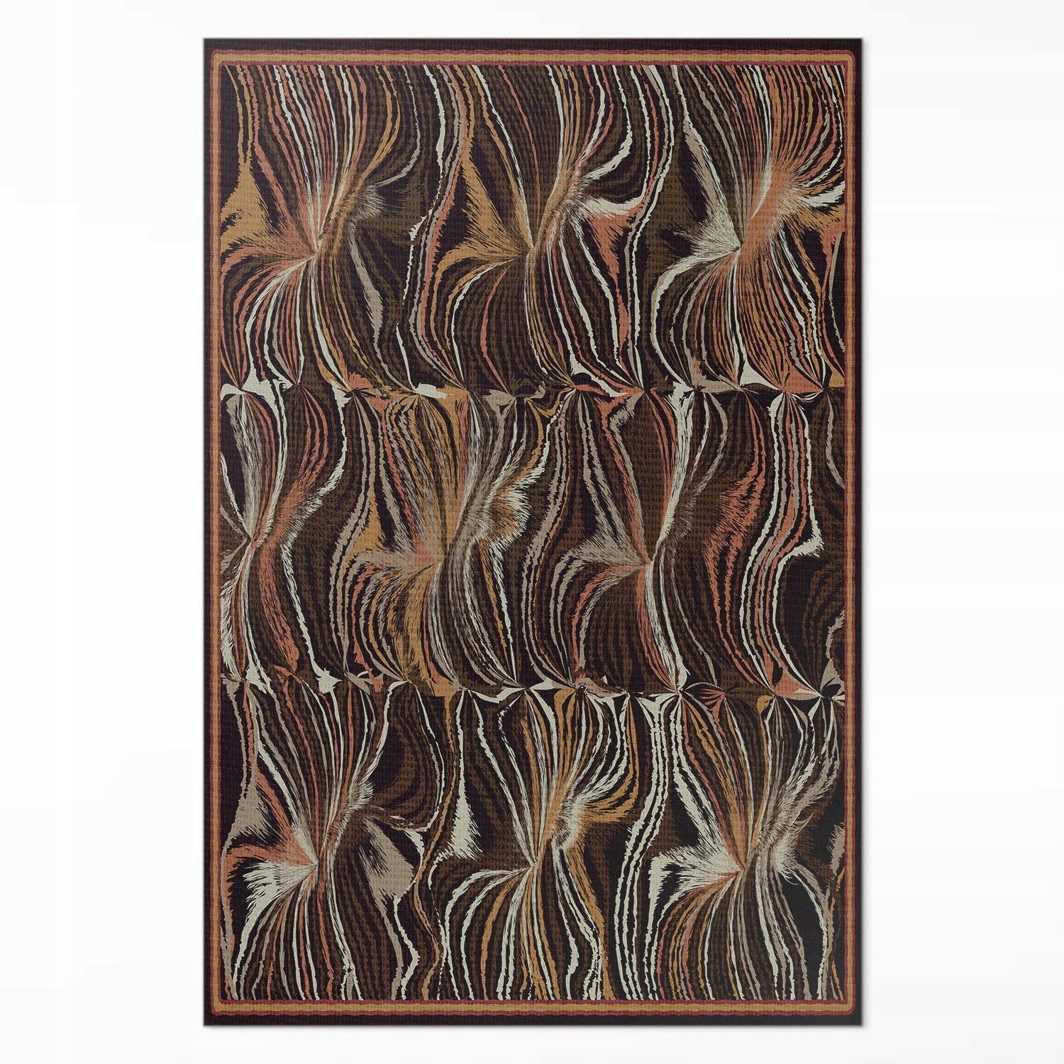Koberec z Pvc Abstraktní tvary imitace vintage tkaniny 140 x 210 cm