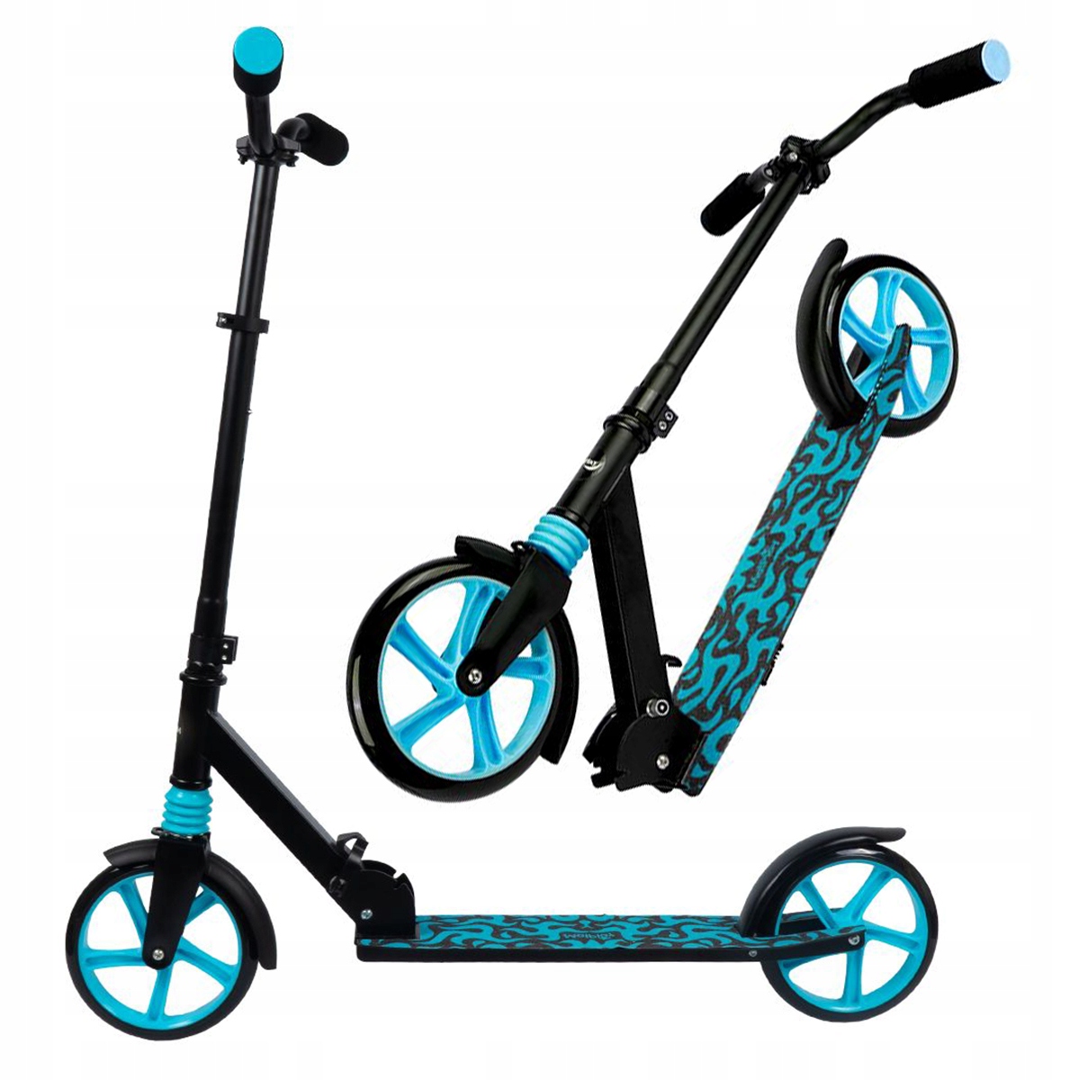 Hulajnoga Dla Dzieci Miejska Składana Regulowana Amortyzator Hamulec Stopka