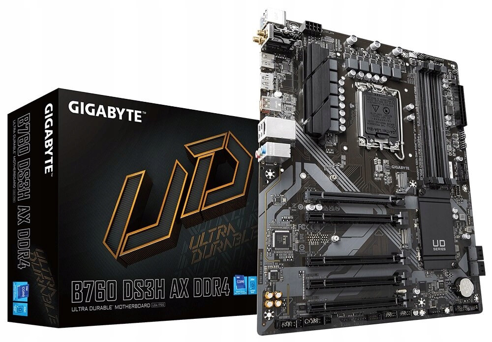 Płyta Gigabyte B760 DS3H Ax DDR4 LGA1700 Wi-Fi 6E Bluetooth 5.2