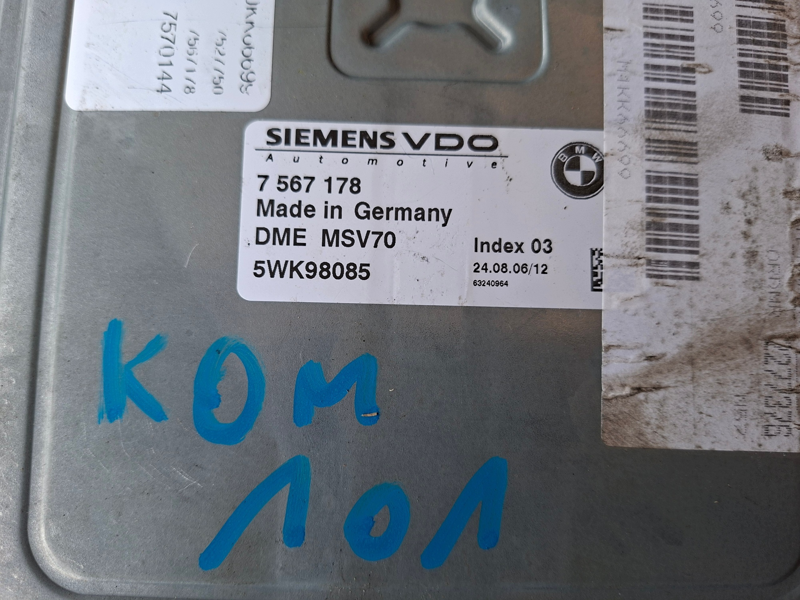 STERWONIK Computer DES MOTORS BMW E60 E63 E90 N52 3.0i 7567178
