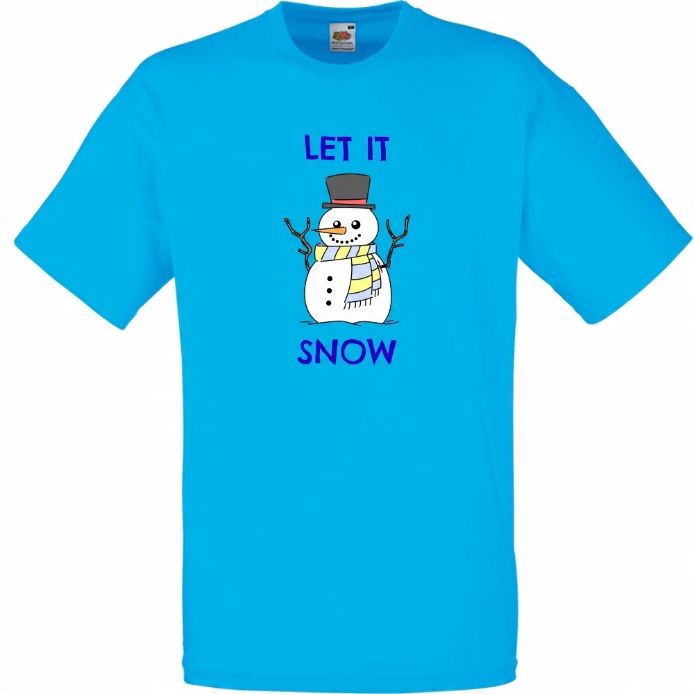 

Koszulka let it snow bałwan M lazurowa