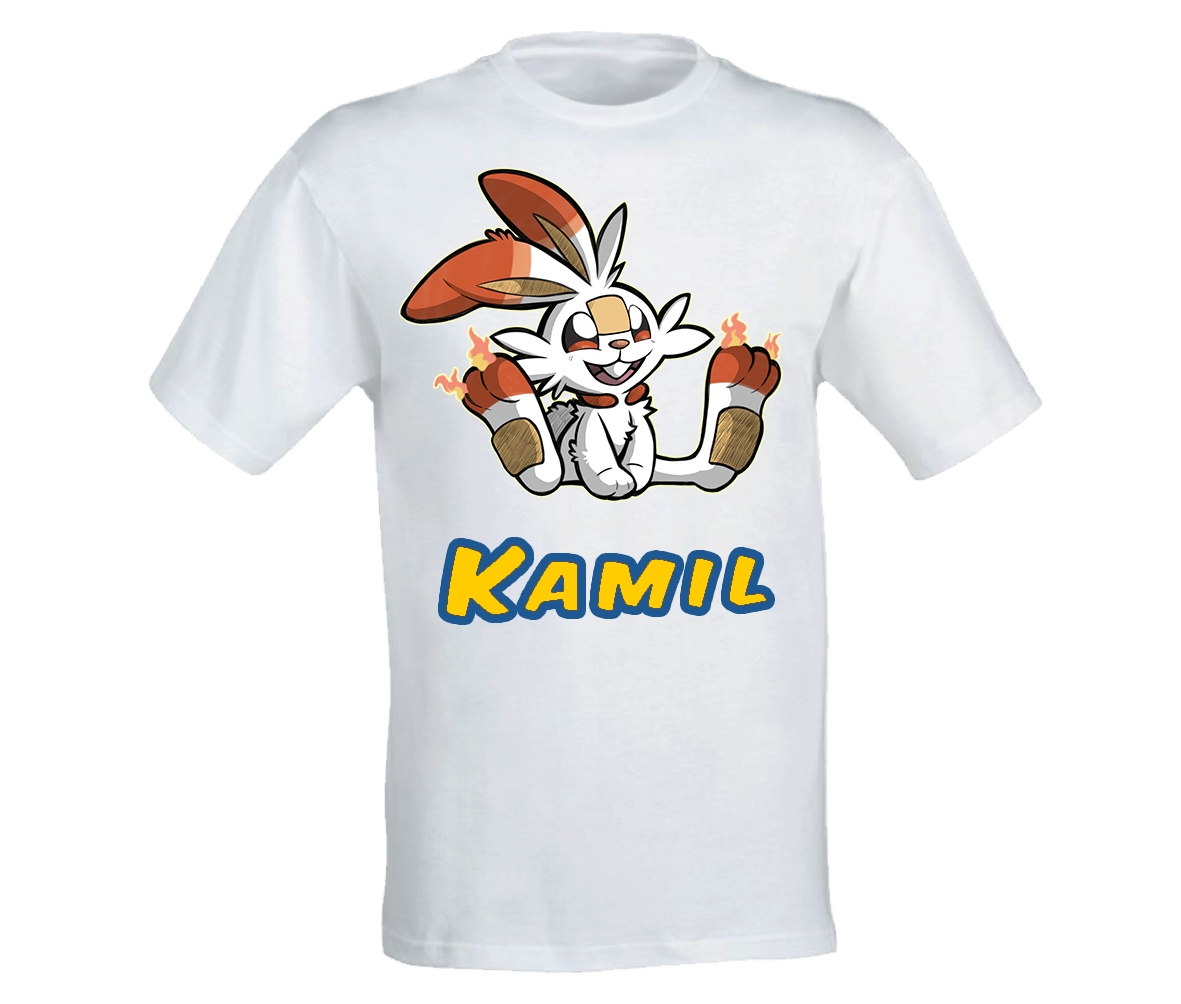 

Koszulka T-shirt Pokemon Scorbunny Imię 140