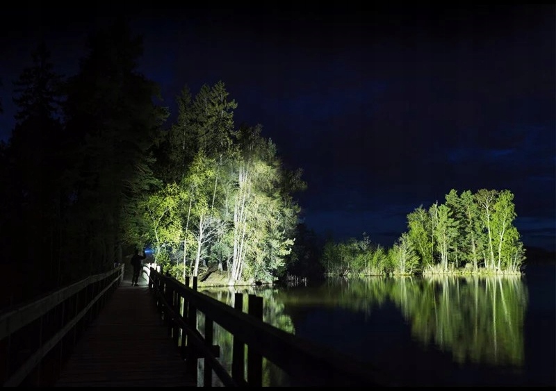 MOCNA LATARKA TAKTYCZNA LED XHP90 ZOOM WOJSKOWA Długość 16.5 cm