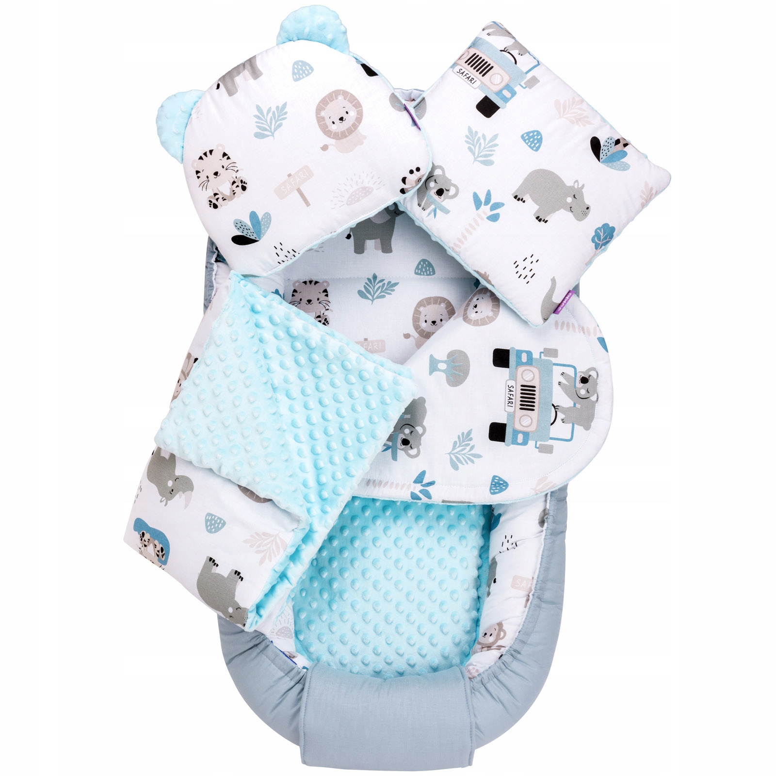 

Jukki Zestaw 5W1 Kokon Niemowlęcy Comfort Minky