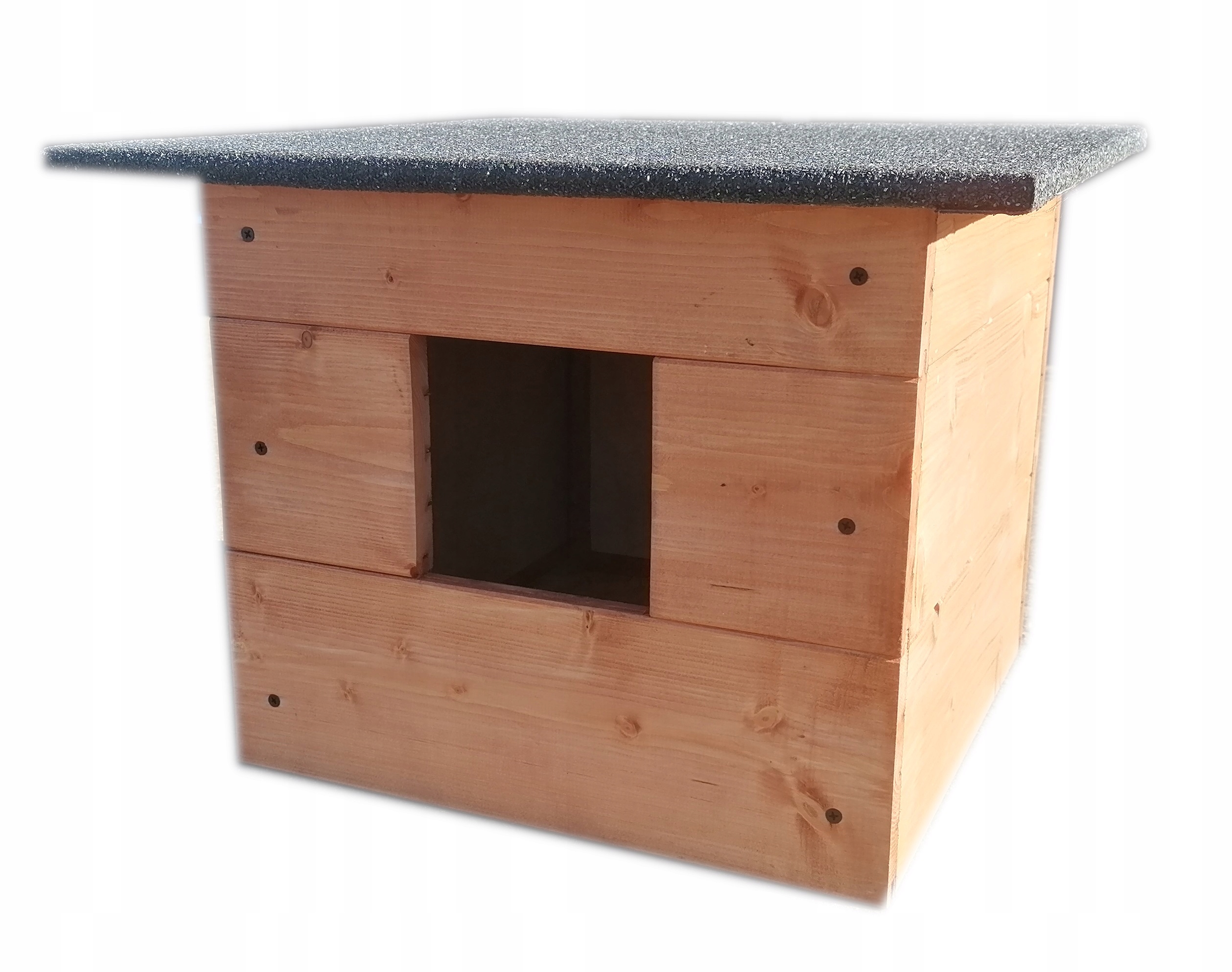 Levně Bouda pro kočky, domeček pro kočky, zateplená bouda pro kočky s prvky