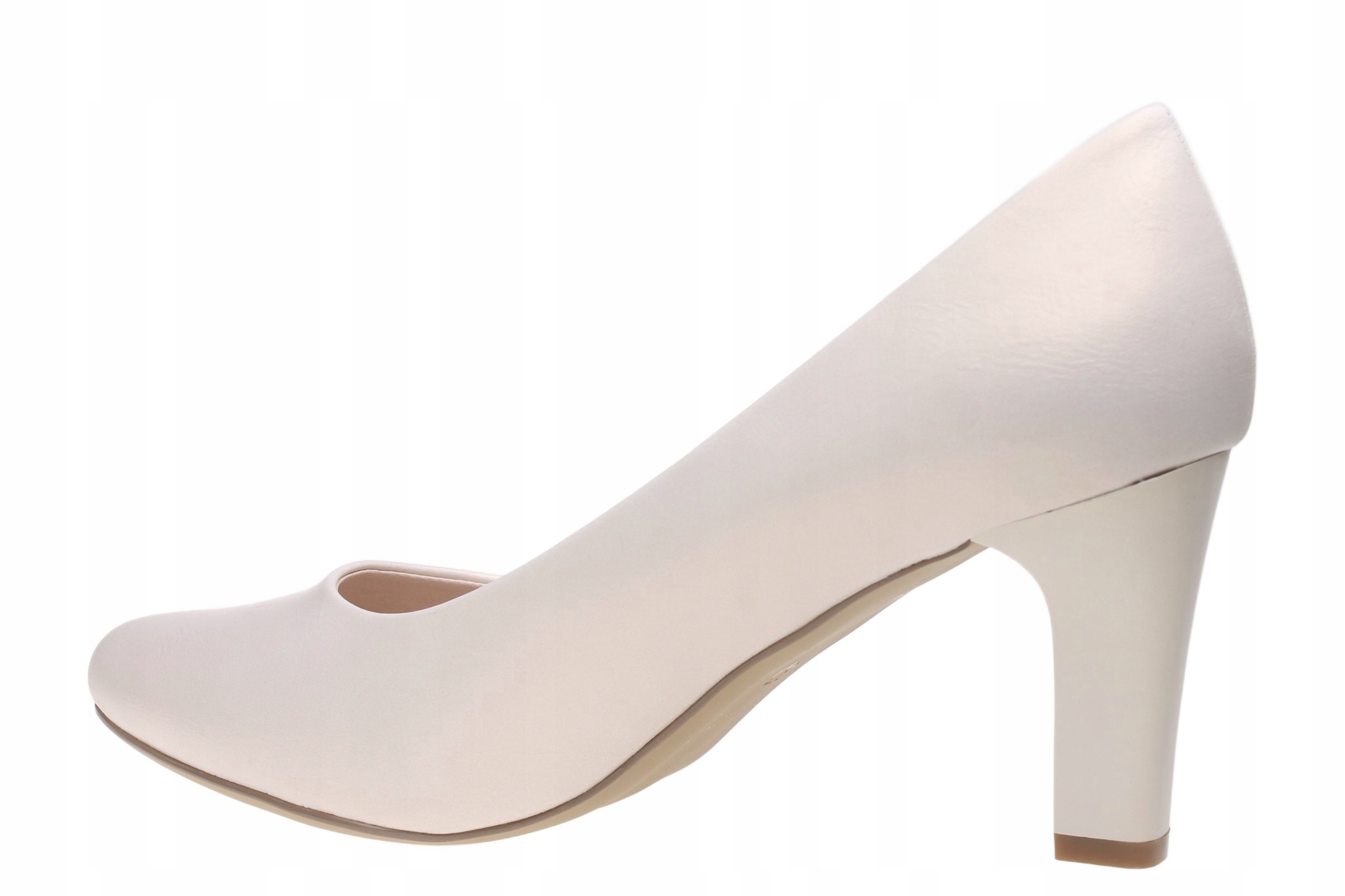 S.LEONE 1459 CZÓŁENKA SZPILKI DAMSKIE D913 BEŻOWY PERŁA R 38 Marka Sergio Leone