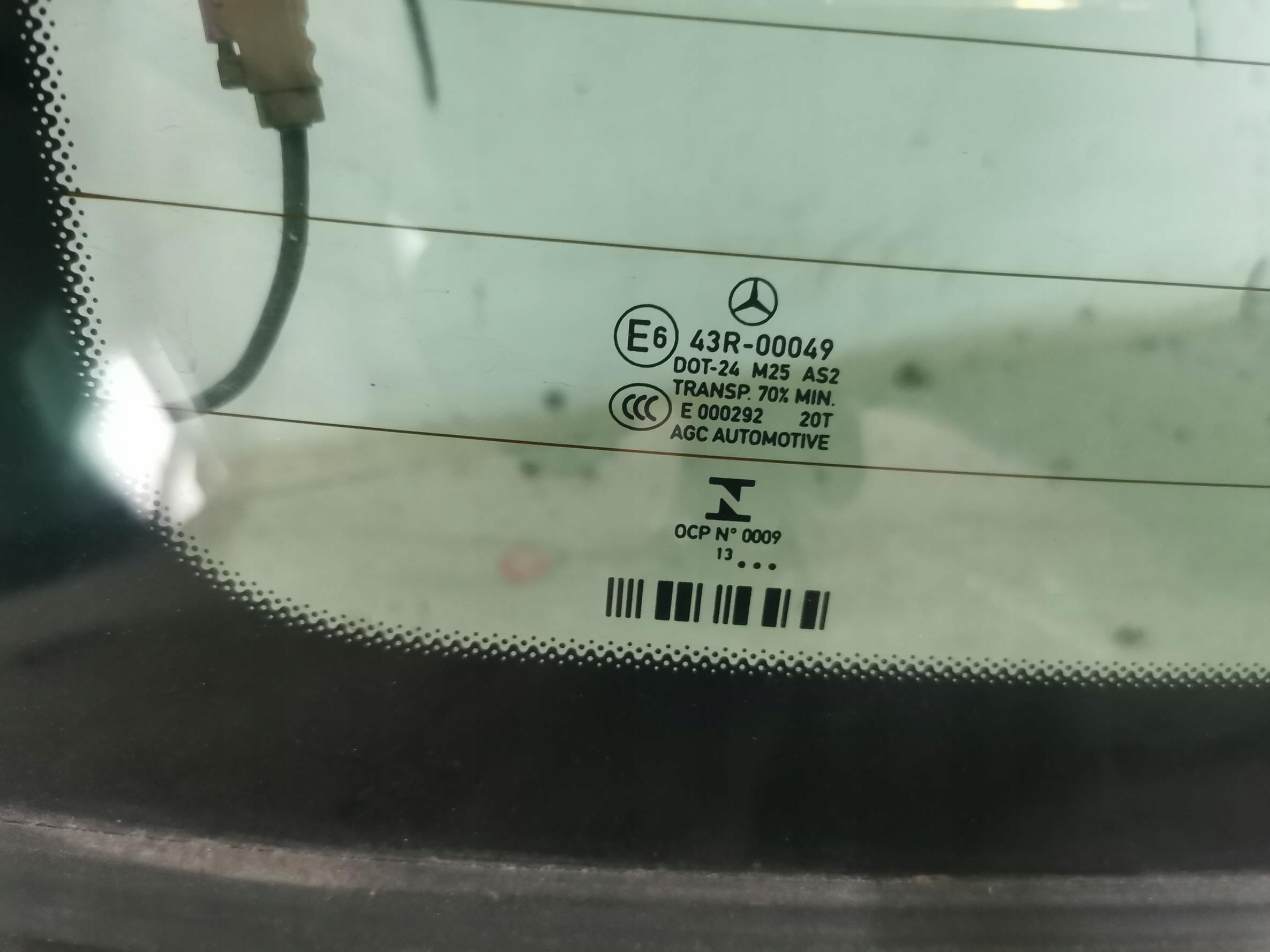 window bodywork heated rear MERCEDES E-class W212 sedan 09-16