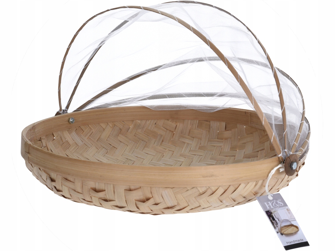 

Boho Koszyk Moskitiera Osłonka na żywność Bambus