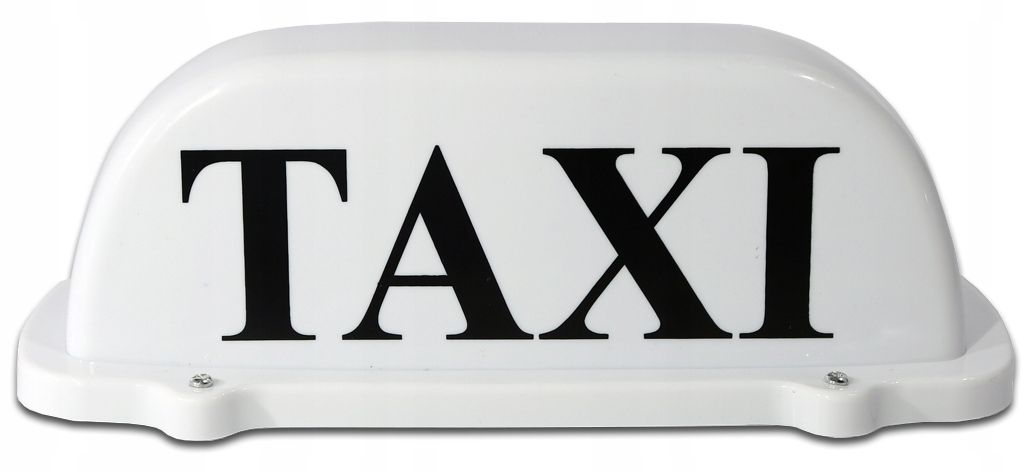 TAXI LAMPA LED KOGUT BIAŁY Z NAPISEM GAPA MAGNES Z WTYCZKĄ ZAPALNICZKI WTYK Kolor biały