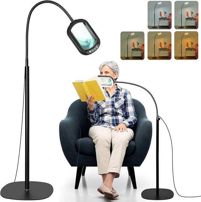 Led podlahová zväčšovacia lampa, veľmi praktická, nastaviteľná