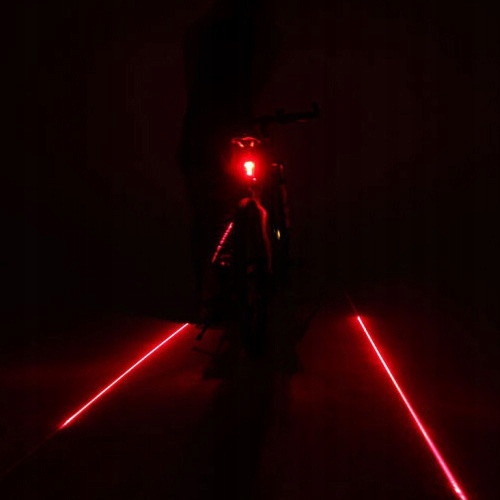 LAMPKA ROWEROWA TYLNA 5 LED TYŁ Z LASEREM 5 TRYBÓW Źródło światła dioda LED