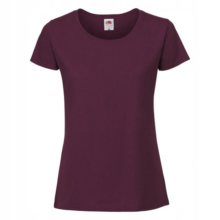 

T-shirt Fruit Ringspun Bordowy roz XL
