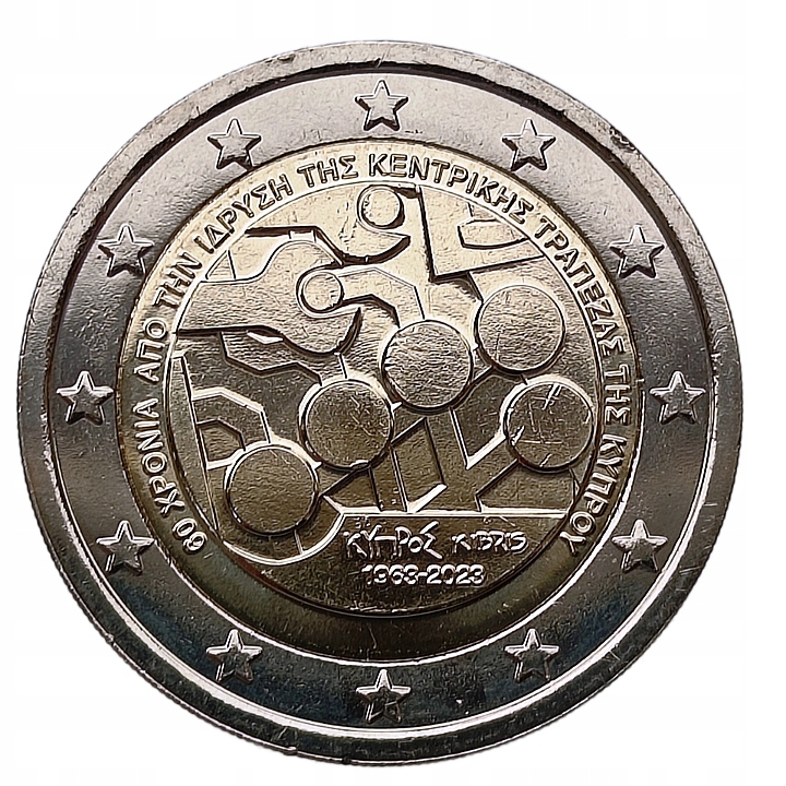 CYPR 2 EURO 2023 BANK CENTRALNY BIMETAL MENNICZA
