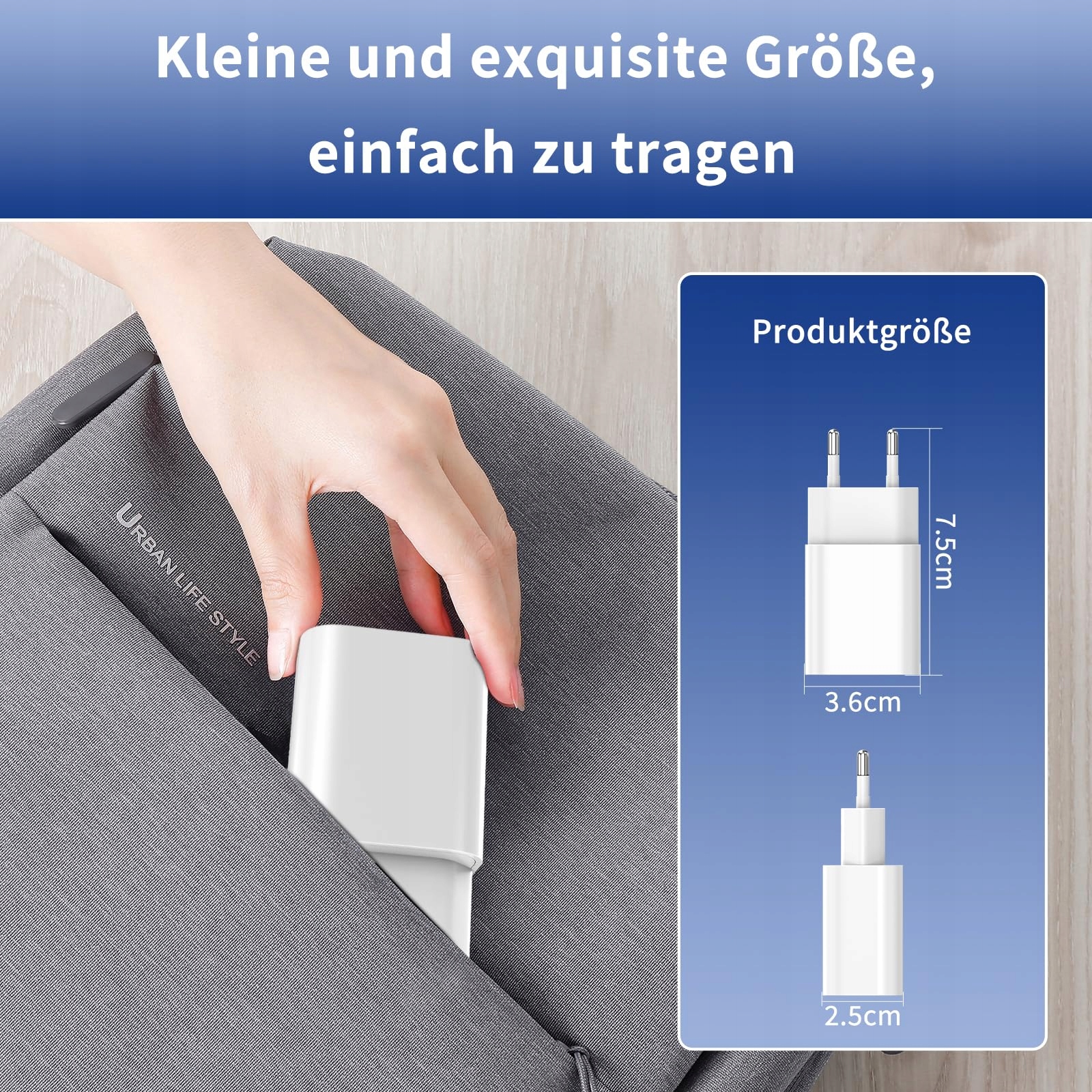 Zestaw 4 USB ŁADOWARKA DO IPHONE 16 15 14 PLUS PRO MAX ANDROID — miniatura 6