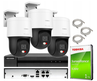 Sada na monitorovanie Ip 4Mpx 3 rotačné kamery