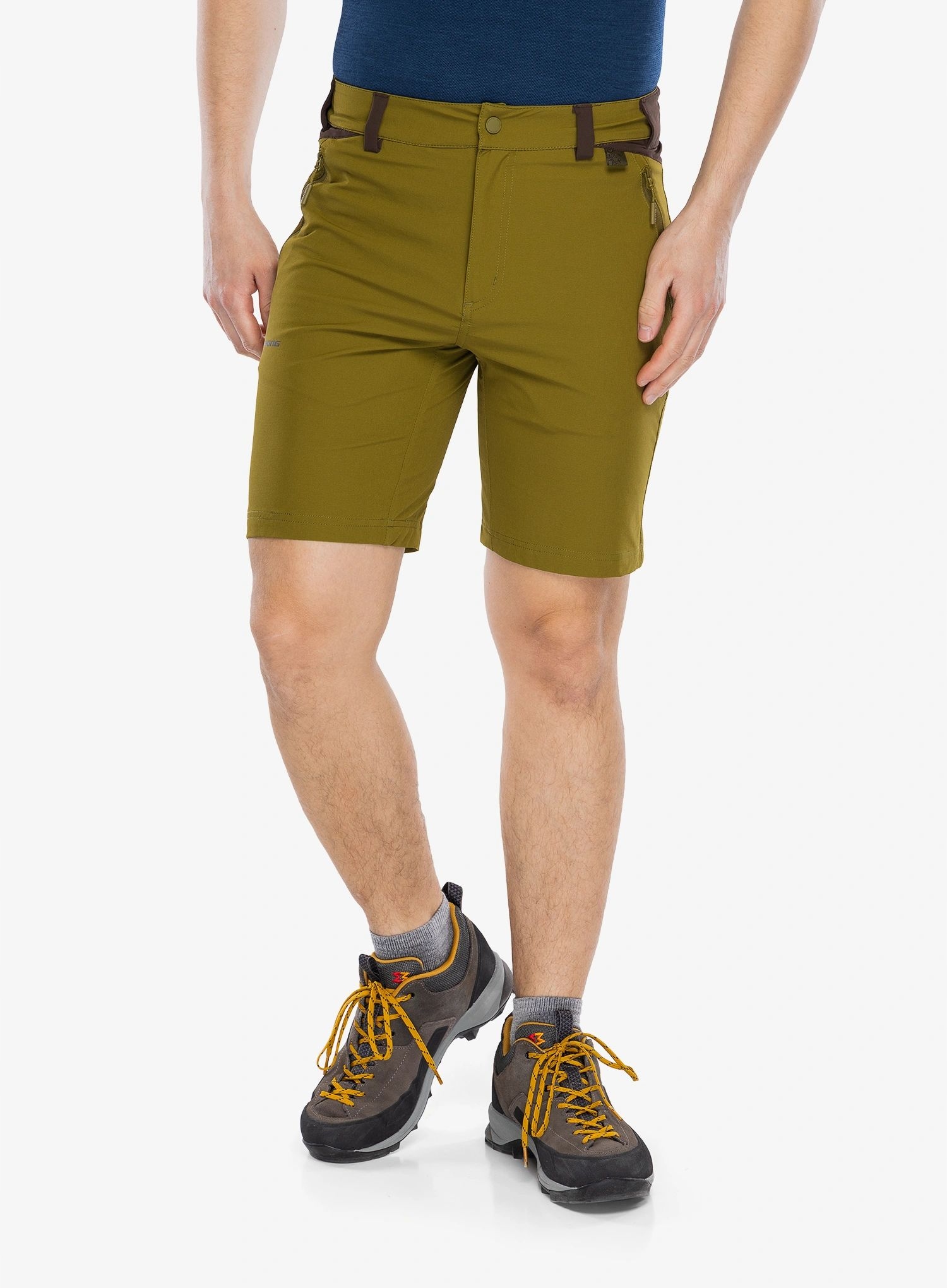 Turistické Kraťasy Viking Sequoia z bambusu olivově zelené velikosti M