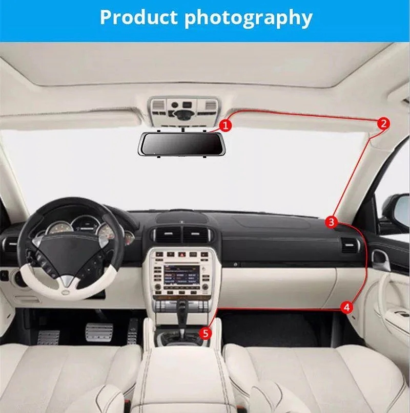 10-calowa kamera samochodowa IPS z ekranem dotykowym ADAS Ka Marka inna