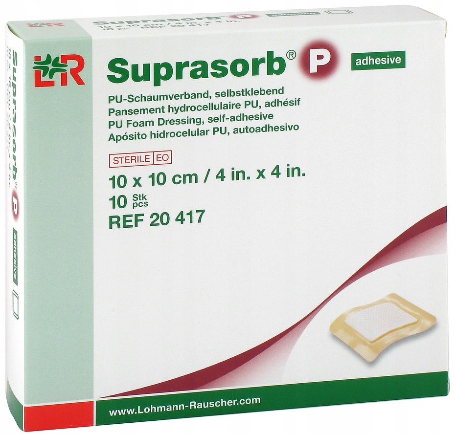 

L&r Suprasorb P 10 x 10cm 10szt. adhesive