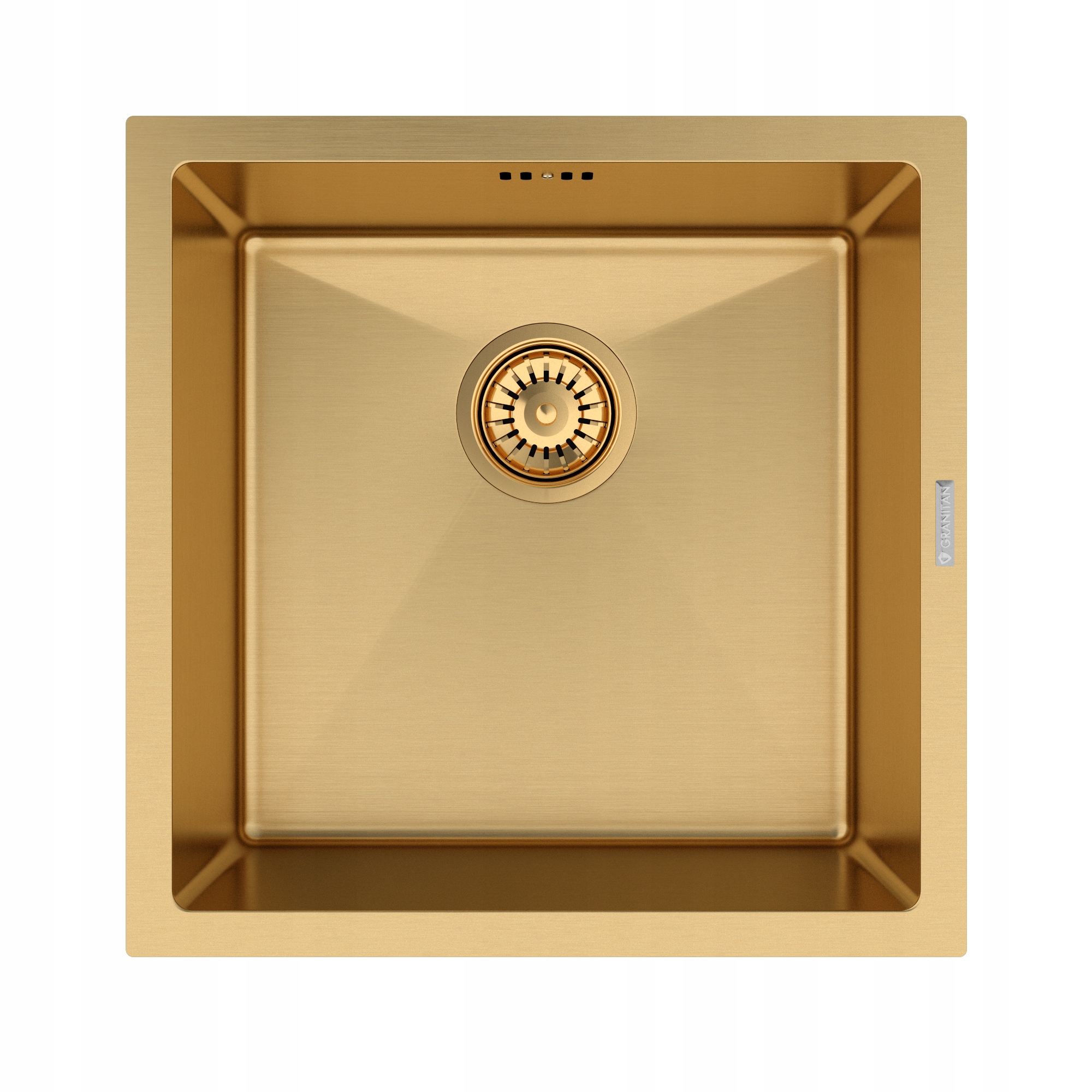 Zlatý Kuchynský Drez Z Nehrdzavejúcej Ocele Pod Dosku, Jednokomorový, Závesný BARI44