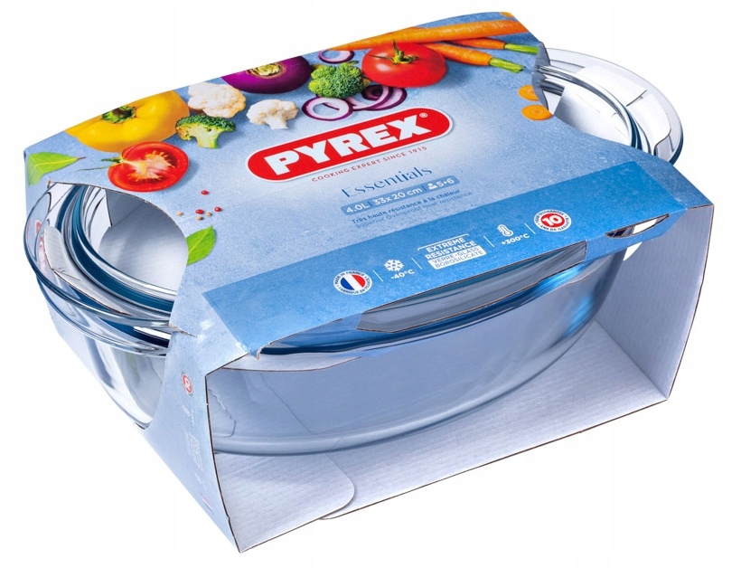 NACZYNIE ŻAROODPORNE OKRĄGŁE PYREX 4 L Linia Essentials