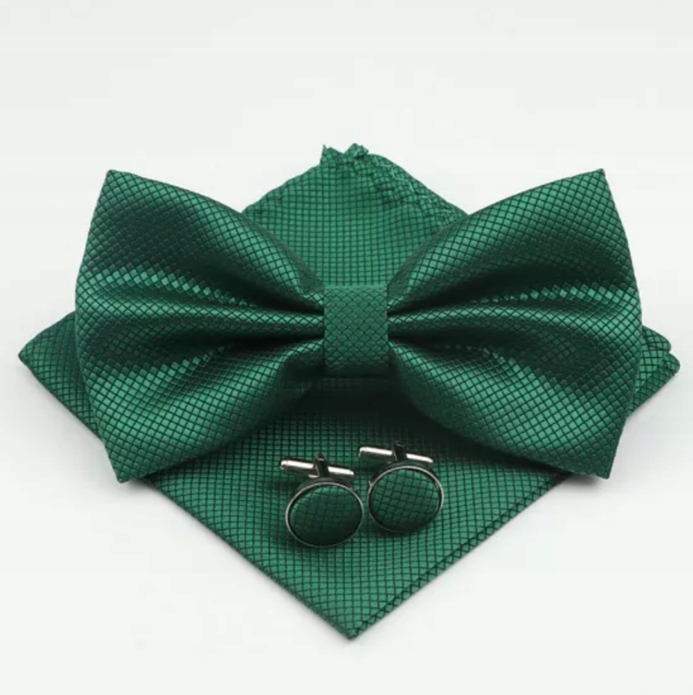 

zestaw Elegancki Mucha + Spinki + Poszetka wys24h