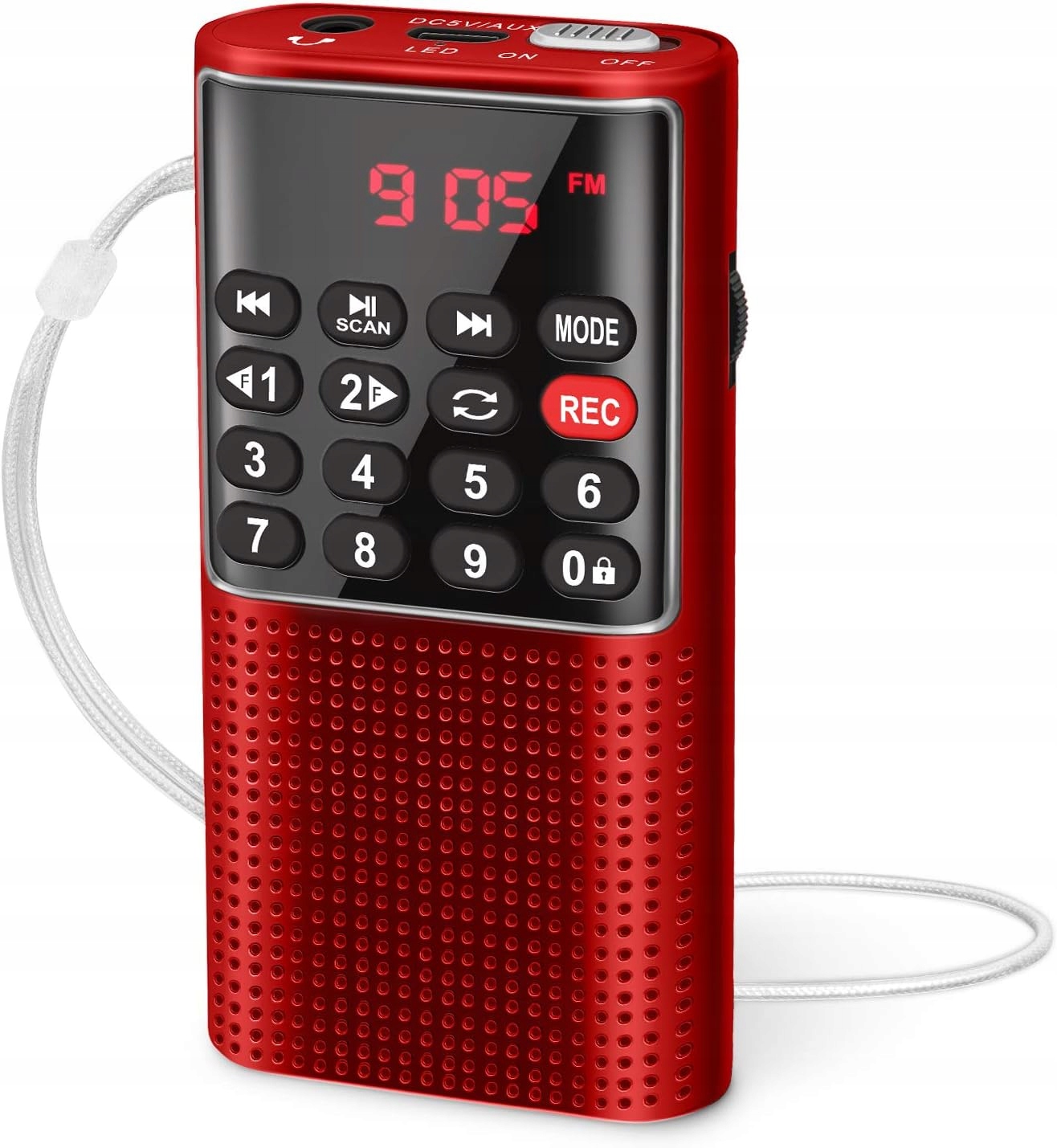Prunus J-328 mini radio Fm Dyktafon Aux Sd/tf Aku nagrywanie audycji