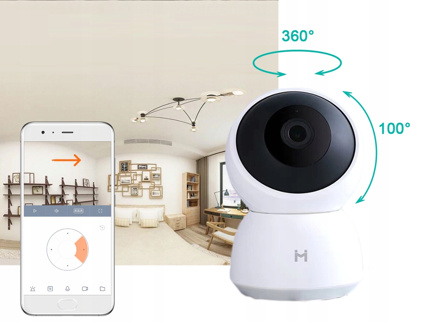 IMILAB Kamera NIANIA IP 3MPX 2K H265 360° MIKROFON Model imilab A1 360°