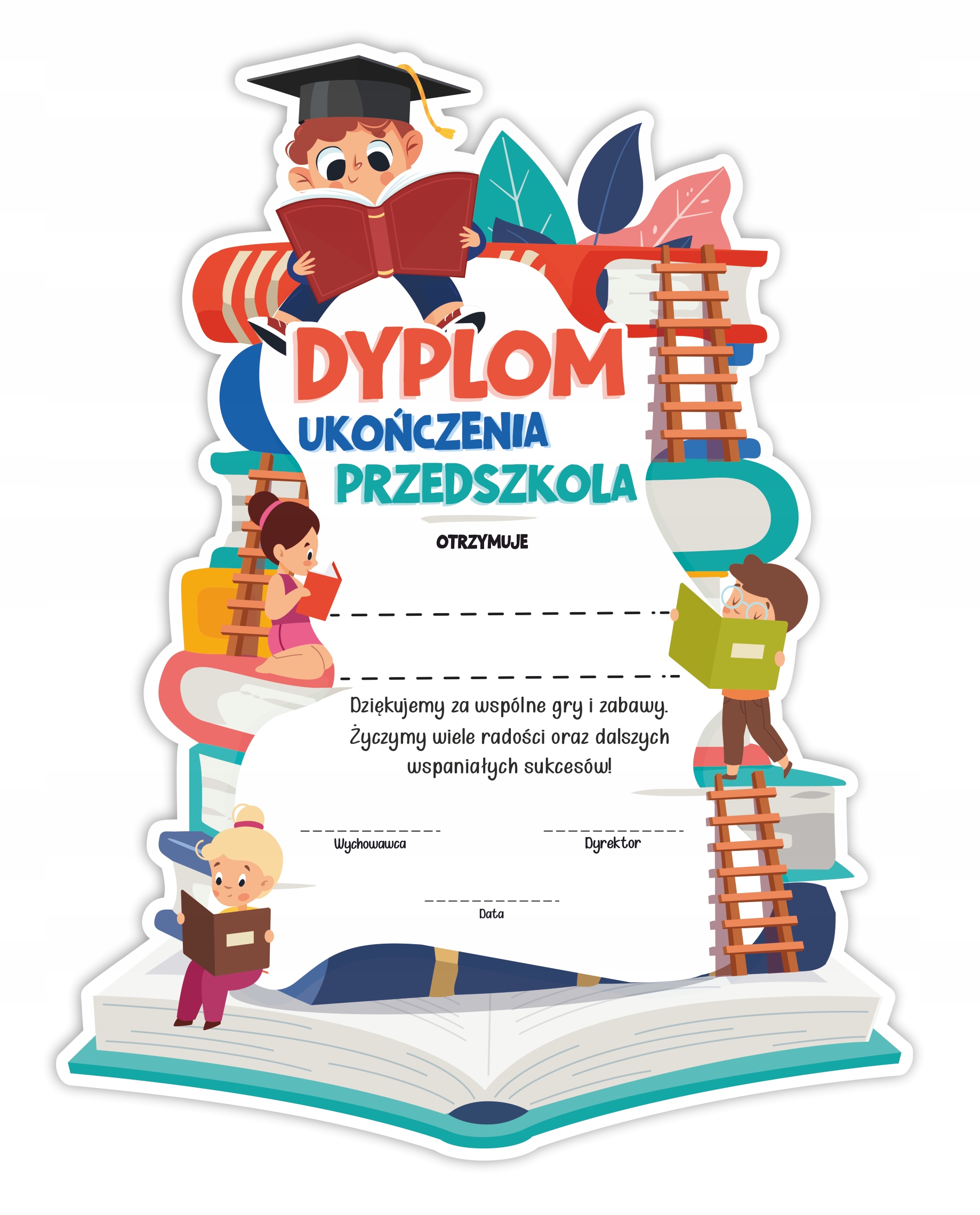 

Dyplom Wycięty Ukończenia Przedszkola (duży A4)
