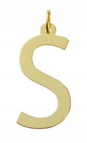 

Literka "s" Zawieszka Złota 585 Duża 3cm