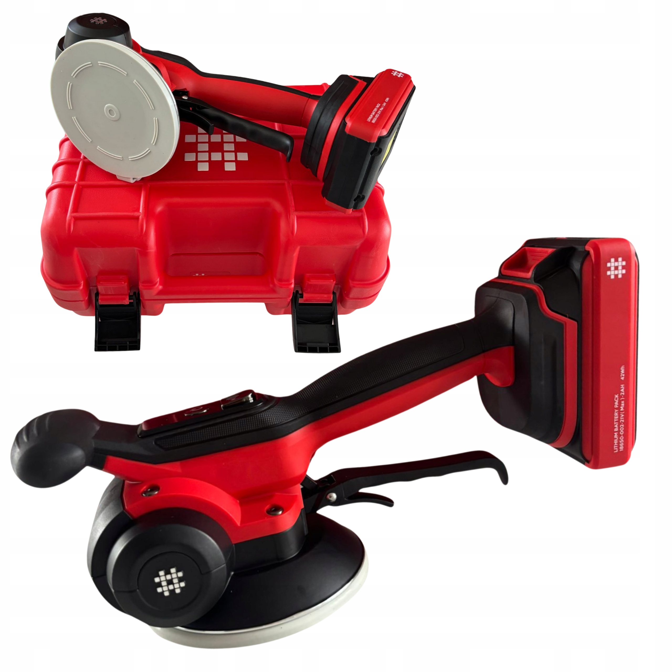 Przyssawka wibracyjna do płytek glazury 21V 2Ah 123 mm 100kg Wertec Shijing