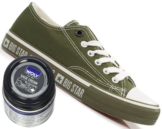 

Niskie Trampki Big Star Khaki Klasyczne FF274240+