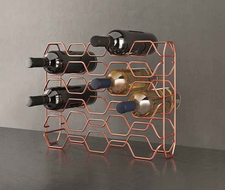 MARKOWY NOWOCZESNY STOJAK ORGANIZER NA WINO WODĘ 15 SZT PÓŁKA NA BLAT SWISS Marka inna