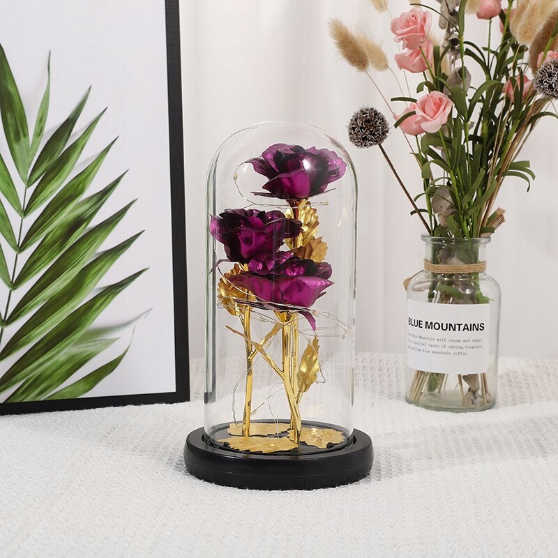 WIECZNA RÓŻA W SZKLE ŚWIECĄCA LED POMYSŁ NA PREZENT WALENTYNKI KOLORY Kod producenta WIECZNA RÓŻA W SZKLE ŚWIECĄCA LED NA PREZENT