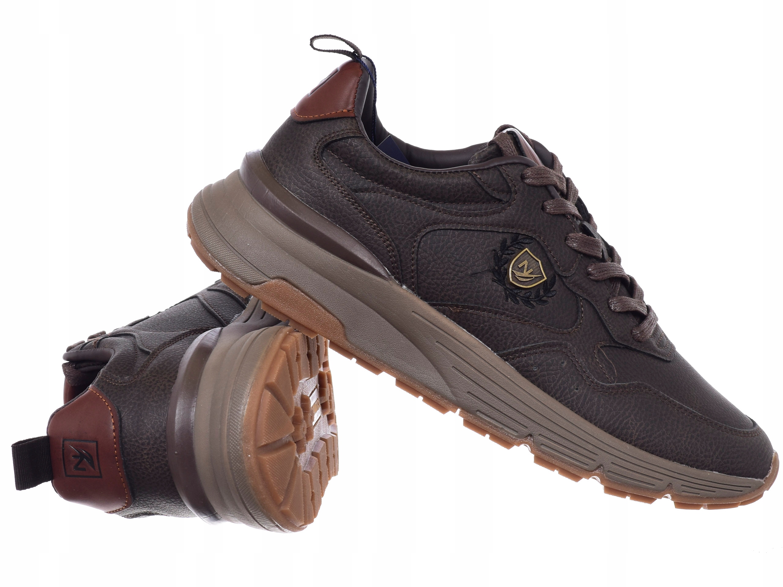 Buty męskie Nautica Ryan Lth NTM427F03/02 Ebony sneakersy brązowe