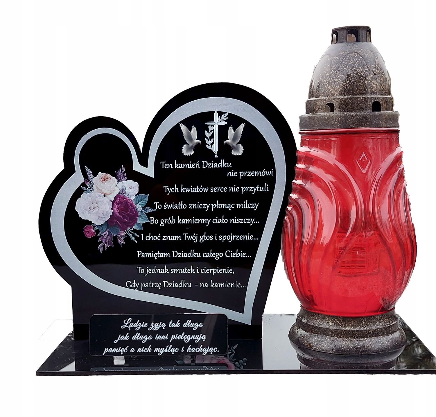 PODSTAWKA POD ZNICZ NA GRÓB ZDJĘCIE DUŻA KOLOR ST