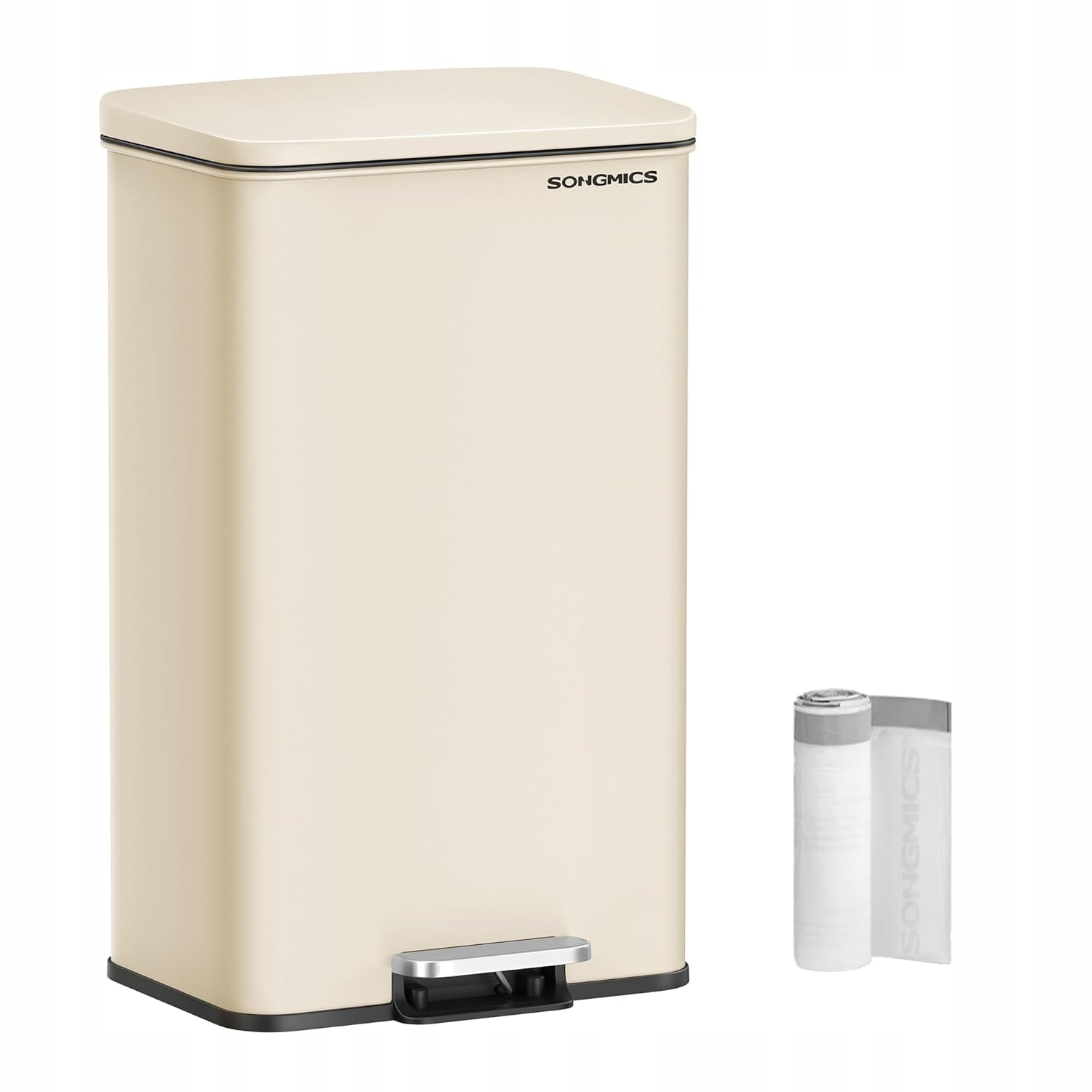 Kuchynský Odpadkový Kôš Na Pedál Z Ocele 40 L Softclose Béžový