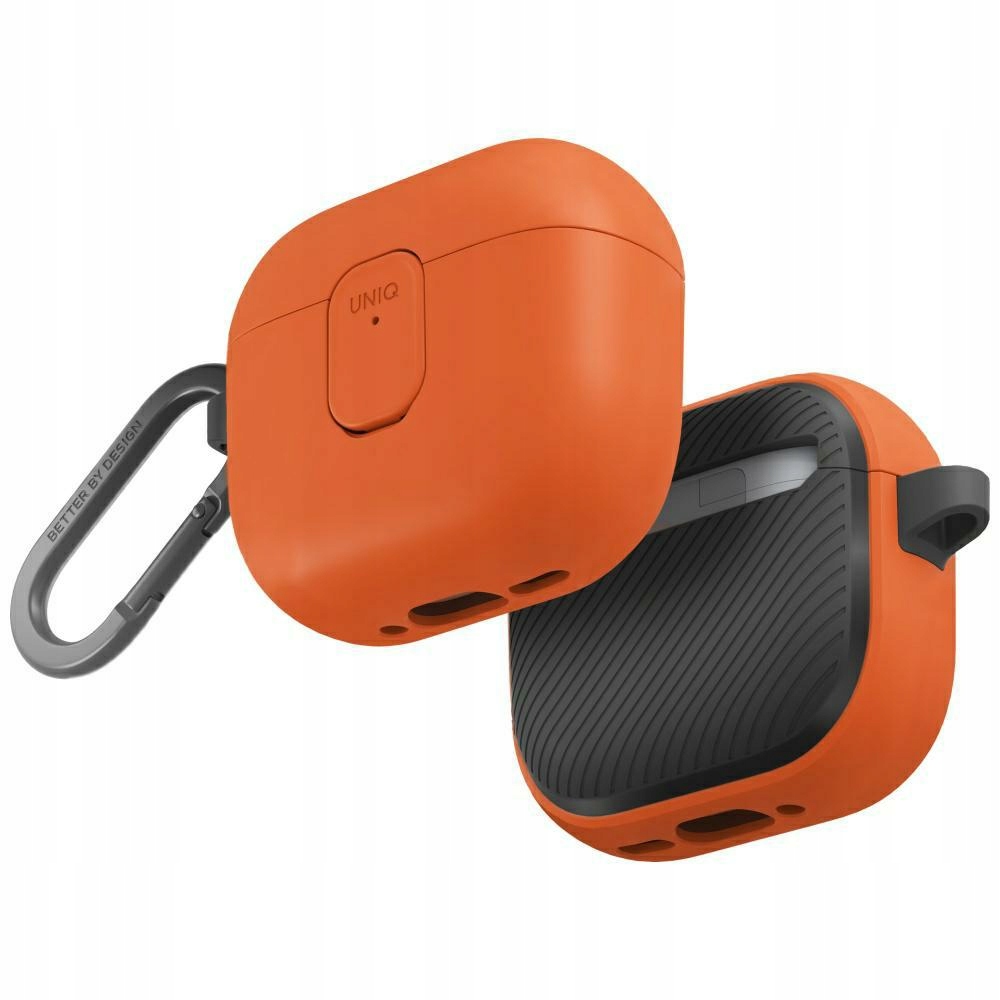 Etui Uniq Clyde Lock Case do AirPods 4 pomarańczowe Uniq