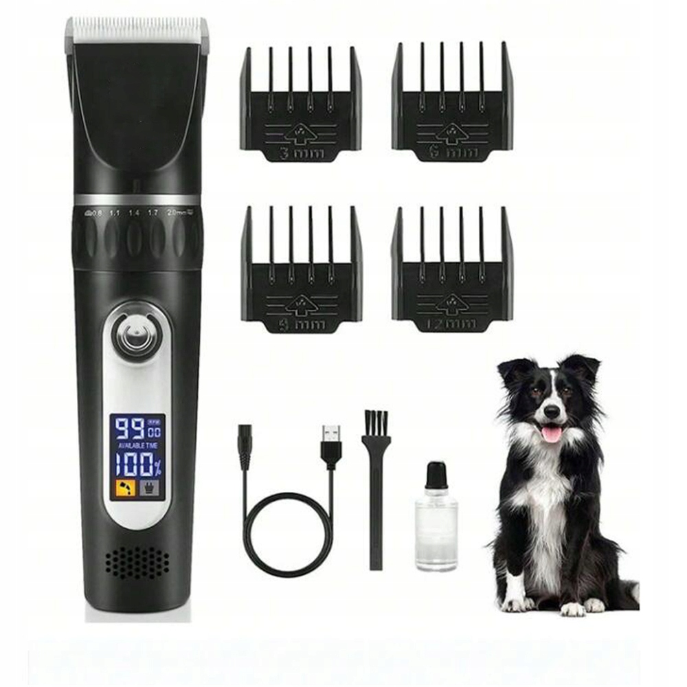 Levně Stříhání Vlasů Elektrický Strojek Pro Zvířata S LCD displej