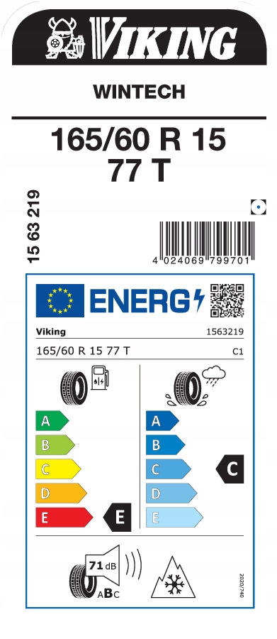 Viking WinTech 165/60R15 77 T Sezon zimowe