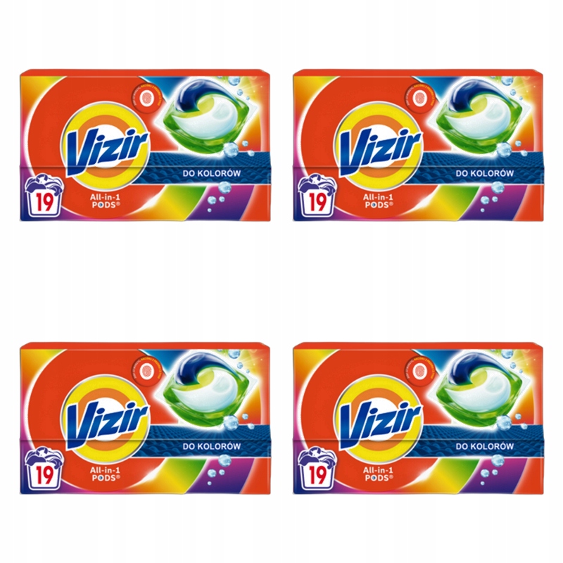 Vizir Kapsle na praní All in1 Pods Color 19 ks (19 x 18,2 g) X4