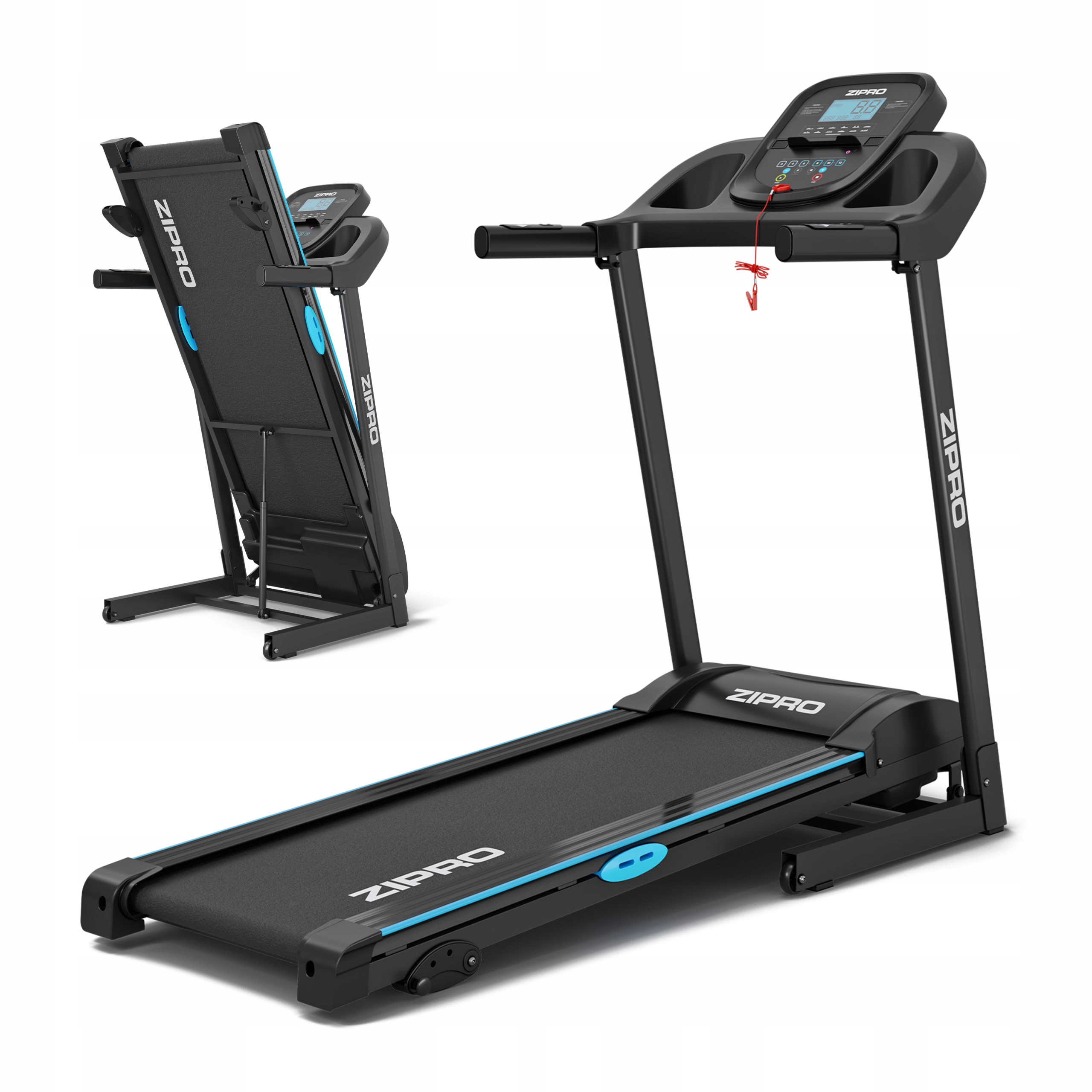 Bieżnia Elektryczna Domowa Składana Nachylenie Pasa Amortyzacja Zipro