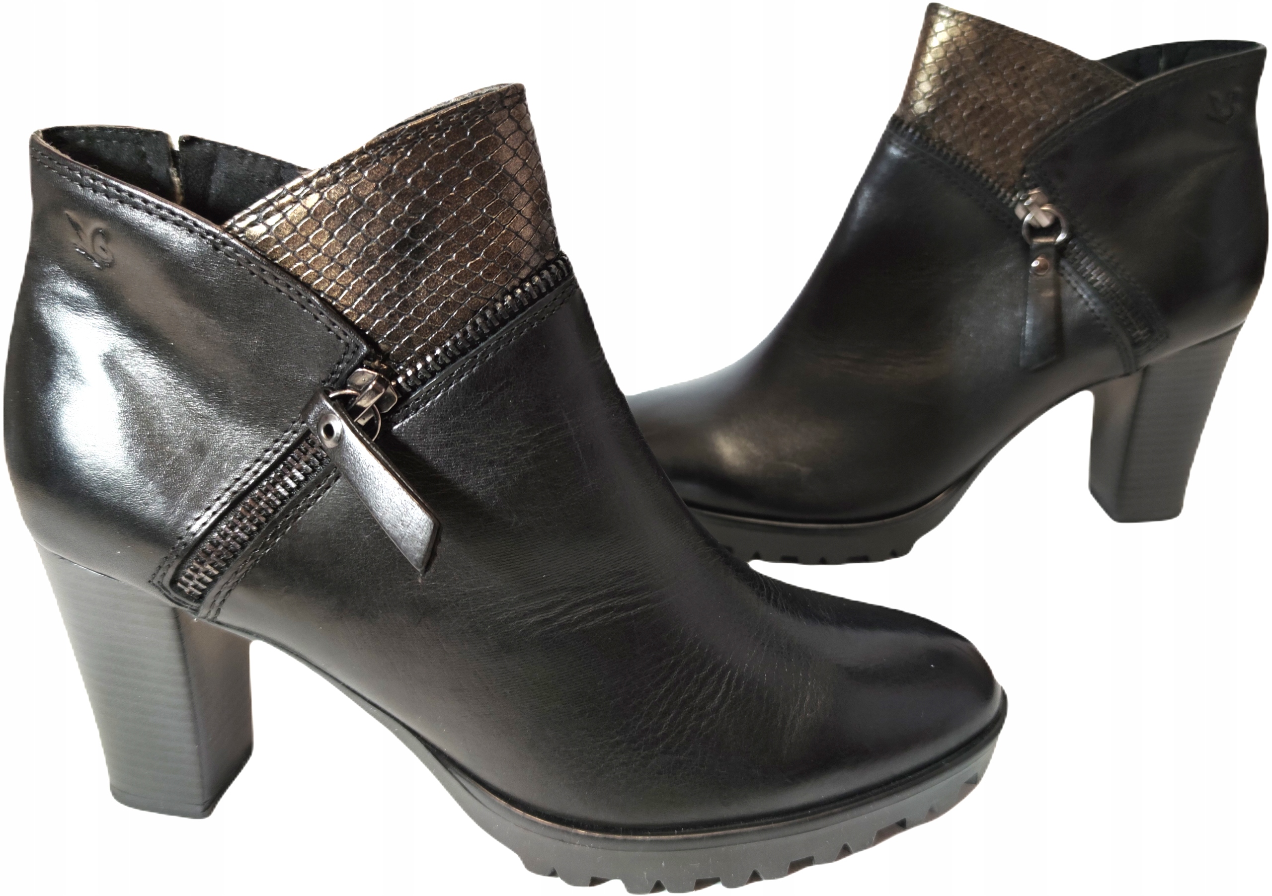 Kotníkové Boty s pohodlným podpatkem Caprice 25411 černá R38,5