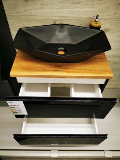 SZAFKA ŁAZIENKOWA 60 CM CZARNY POŁYSK WISZĄCA Marka Deftrans