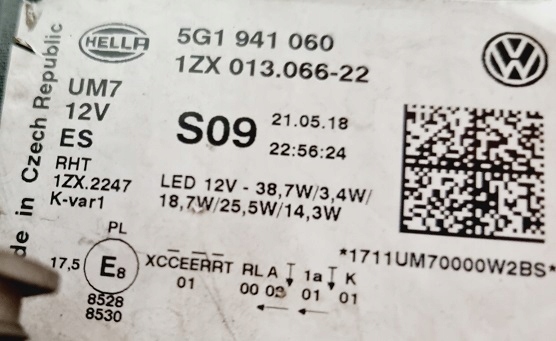 Frontscheinwerfer VW Golf V 5G1941060VW LED Rechts Scheinwerfer Headlight - Thumbnail 6